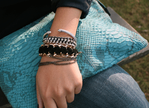 DIY Chain Woven Bracelet