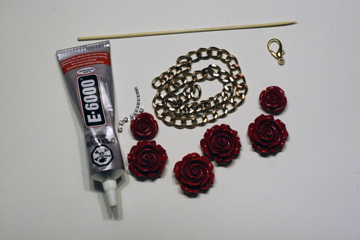 DIY Rose Beaded Necklace