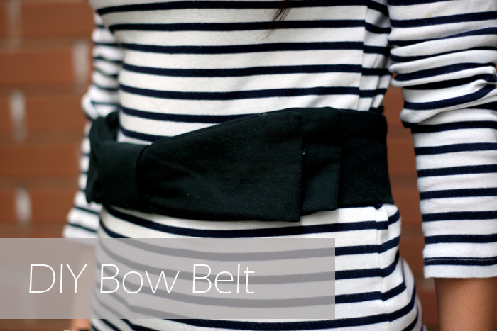 DIY bow belt, diy belt, diy refashion