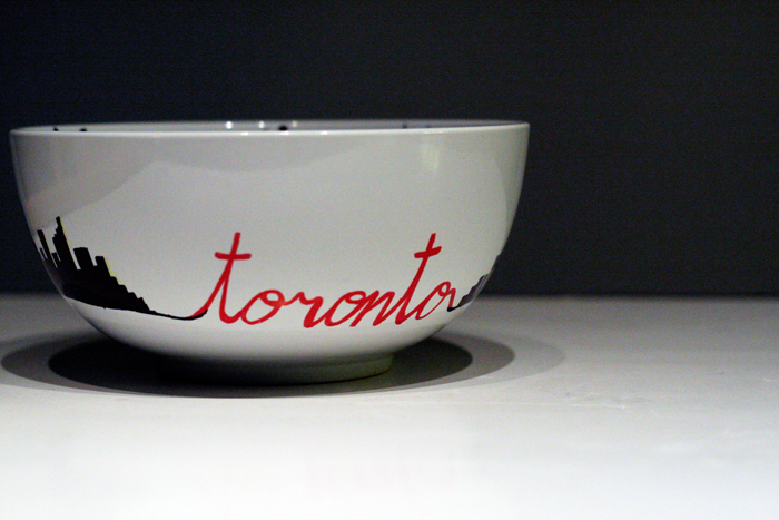 Toronto Skyline, Bowls for Beds Charity Event, DIY Hand Drawn Bowl, DIY Bowl, Sharpies