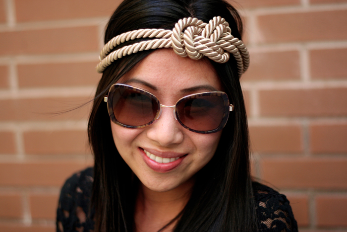 DIY Rope Knot Headband, DIY coachella, what to wear to coachella