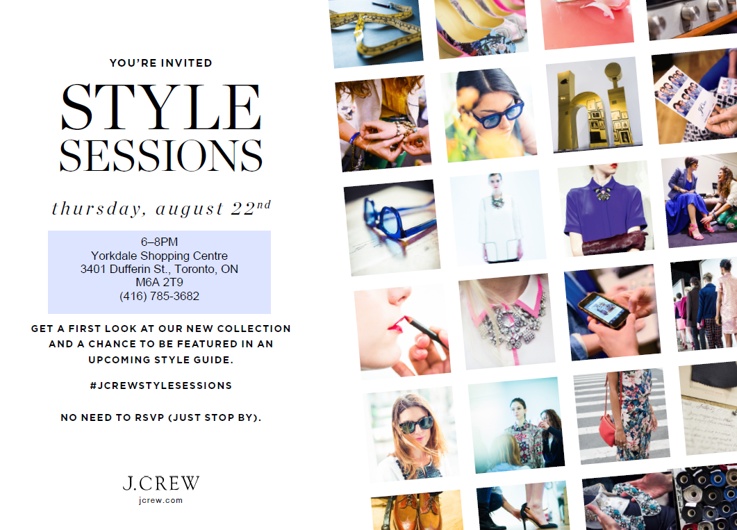 J.Crew Yorkdale Style Sessions, J.Crew Yorkdale Mall