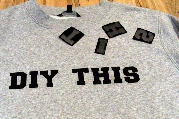 DIY Sweatshirt, Word Sweatshrt, Printed Sweatshirt, Iron-On Sweatshirt