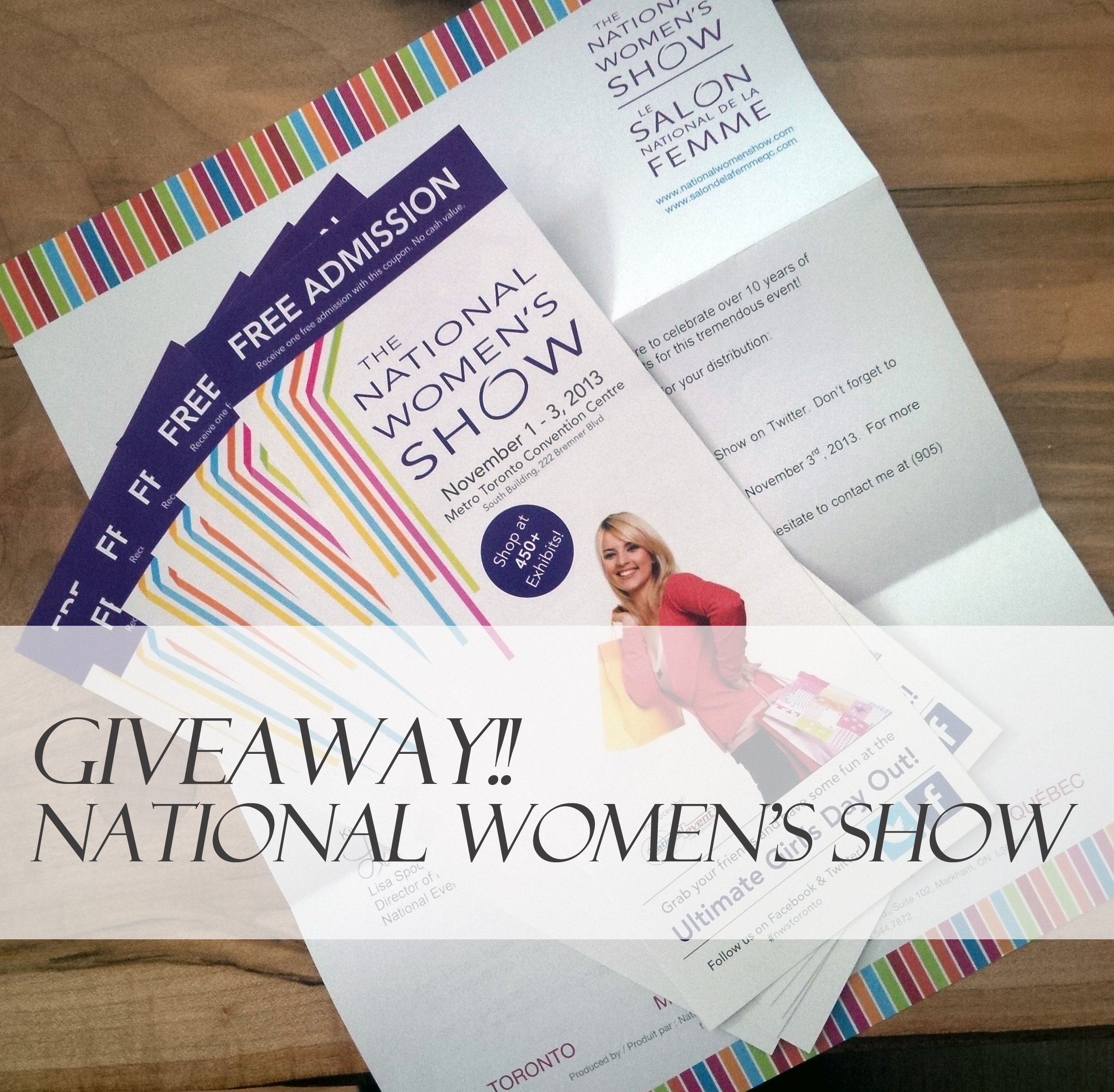 The National Women's Show Free Tickets, The National Women's Show Givewaway