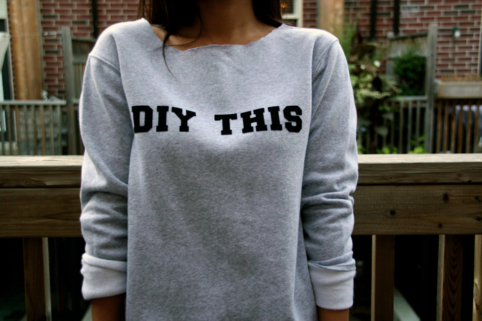 DIY Sweatshirt, Word Sweatshrt, Printed Sweatshirt, Iron-On Sweatshirt