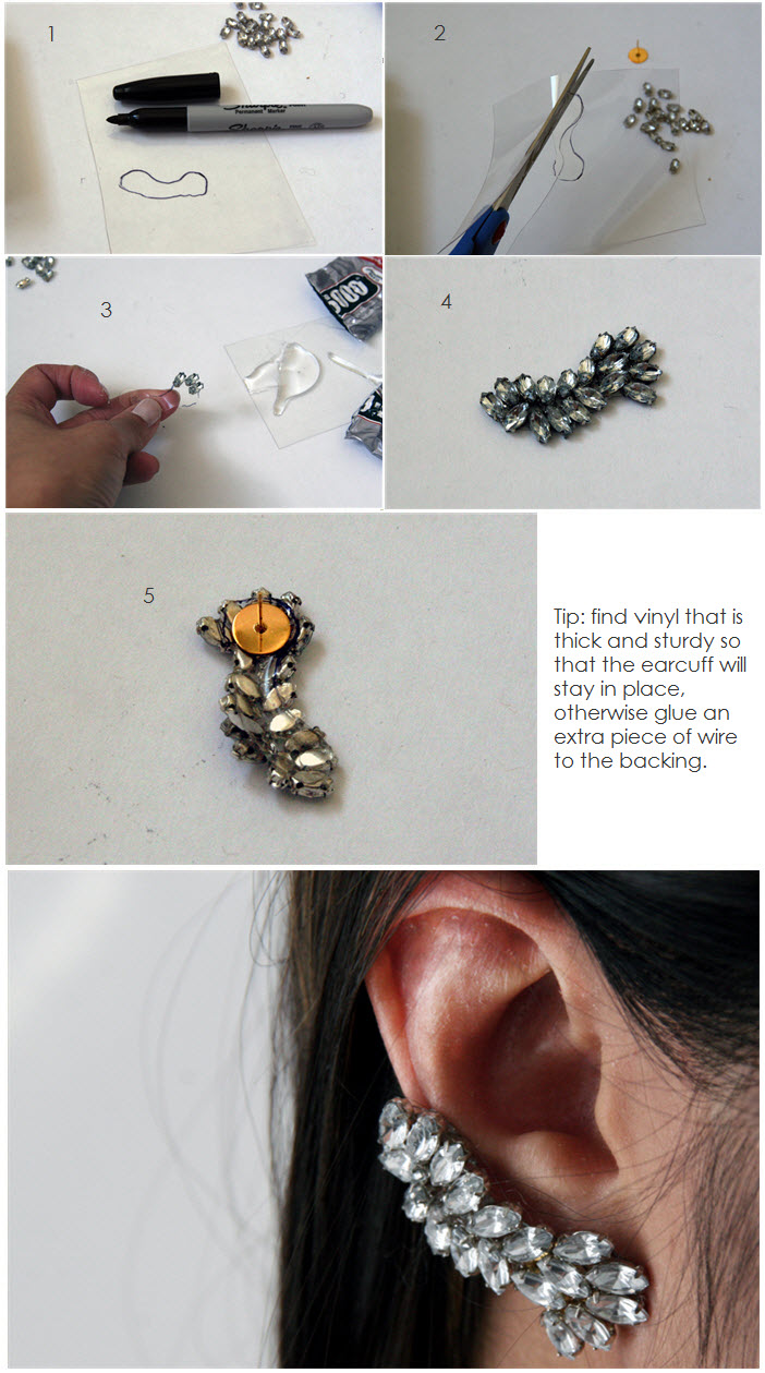 diy ear cuff tutorial, diy earring tutorial