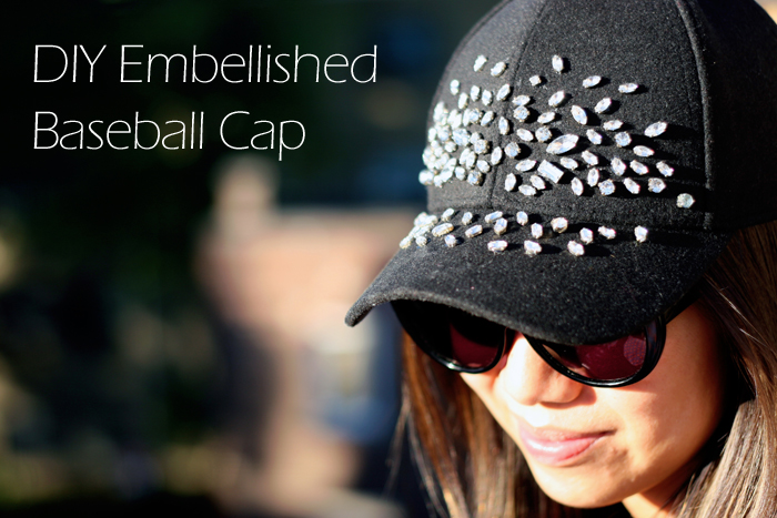 DIY Embellished baseball Cap