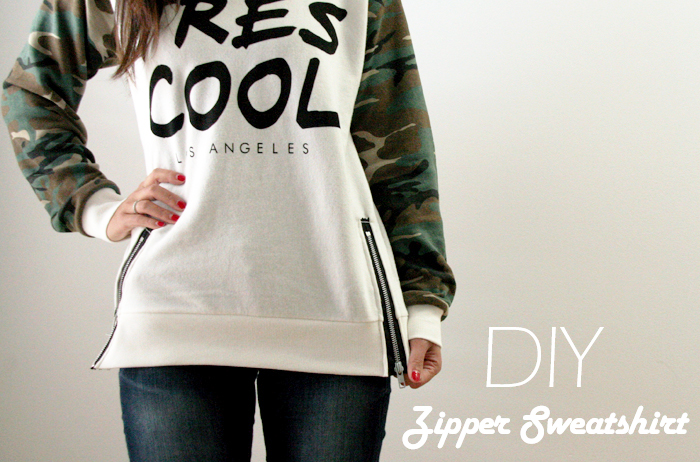 DIY zipper sweatshirt, Cute Sweatshirts