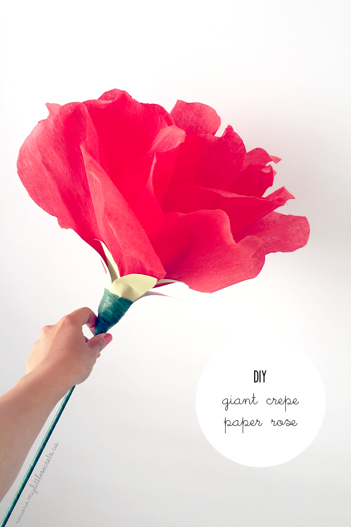 DIY Giant Crepe Rose