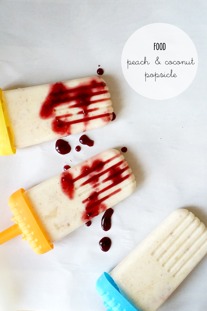 Peach and Coconut Popsicle