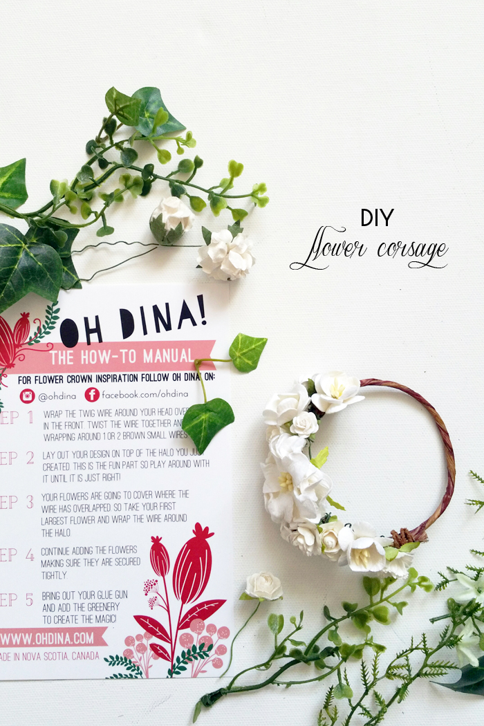 Oh Dina DIY Flower Crown or Corsage Kit