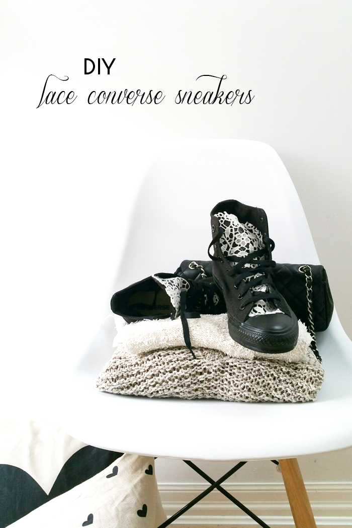 DIY Lace Converse Sneakers
