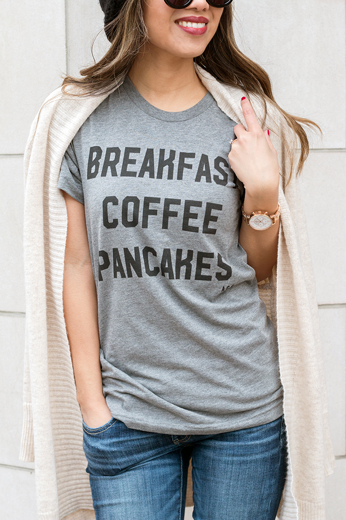 Alley and Rae Breakfast Pancakes Coffee Tshirt